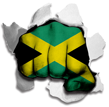 Fist Jamaica Flag Logo vinyl decal